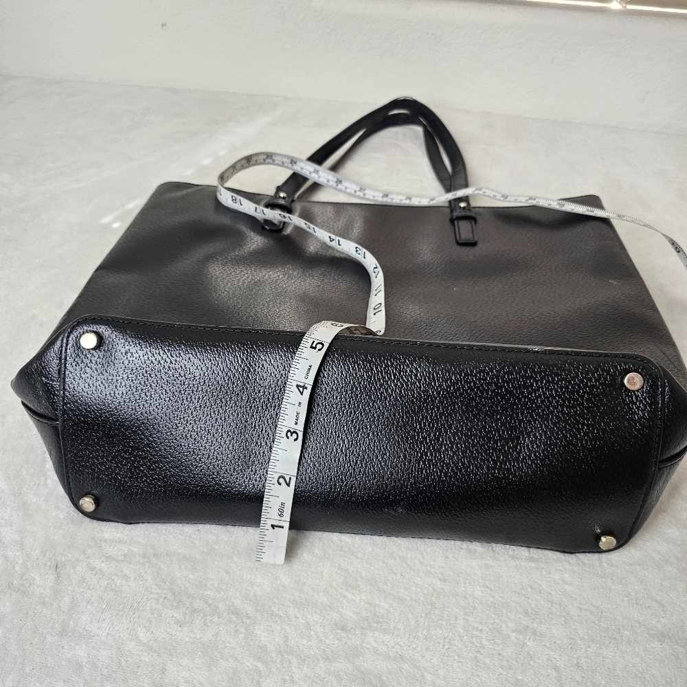 Kate Spade Black Leather Large Tote Shoulder Bag Work Purse - Picture 14 of 15
